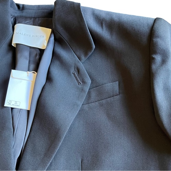 By Malene Birger Rosettan Single-Breasted Black Blazer Women’s Size Small US 6 - Picture 7 of 11